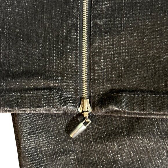 ST. JOHN YELLOW LABEL Black Denim Jeans Zippers Sz 6 - Picture 10 of 12